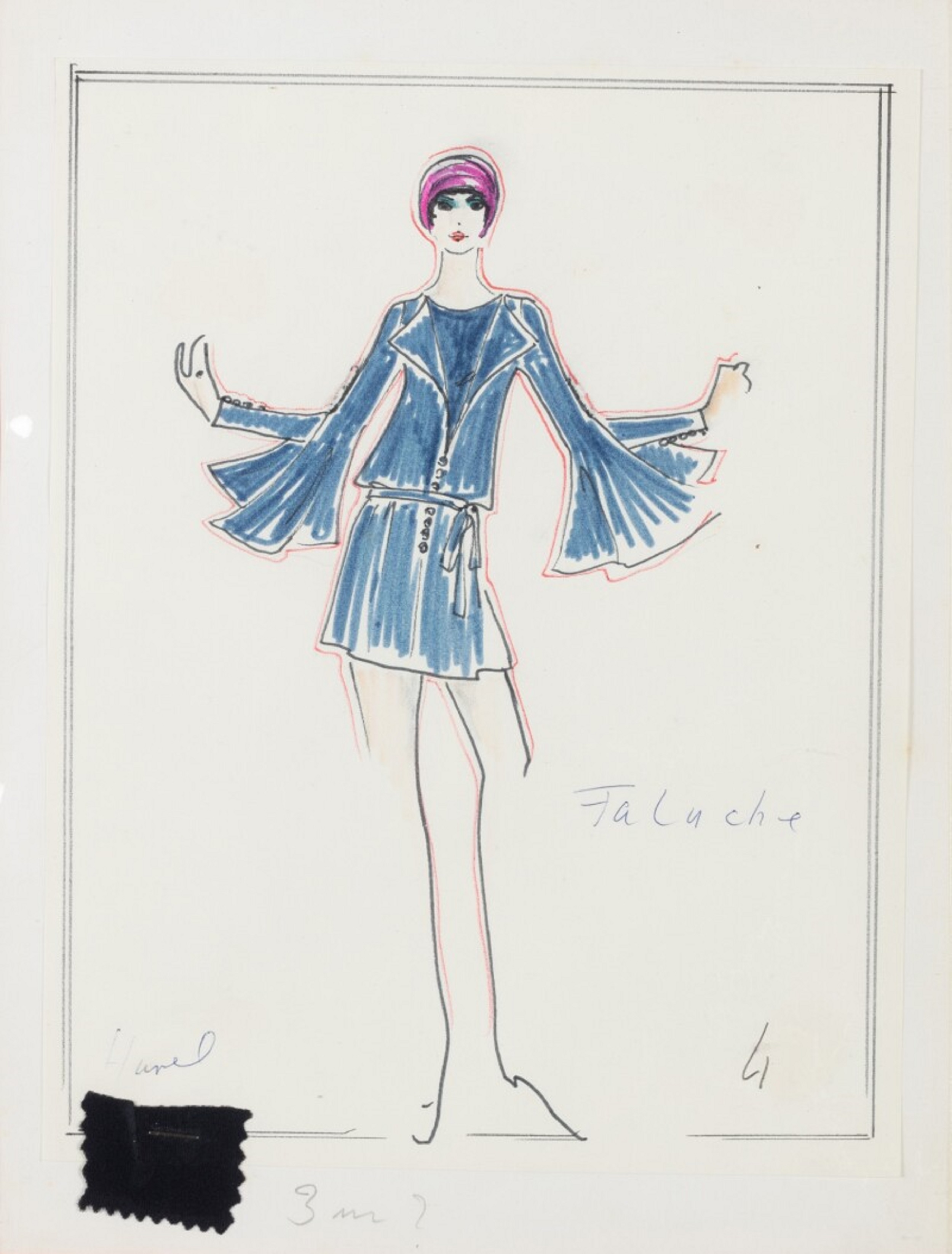 125 Karl Lagerfeld Sketches—Including 2 Of Elizabeth Taylor—On Auction